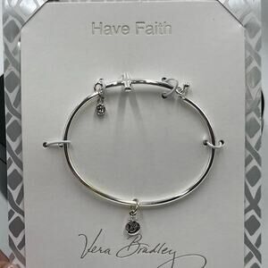 VERA BRADLEY SILVER PLATED HAVE FAITH CROSS BRACELET NWT MSRP
$34